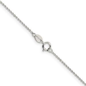 1mm Sterling Silver D/C Octagon Cable Chain Necklace, 18 Inch